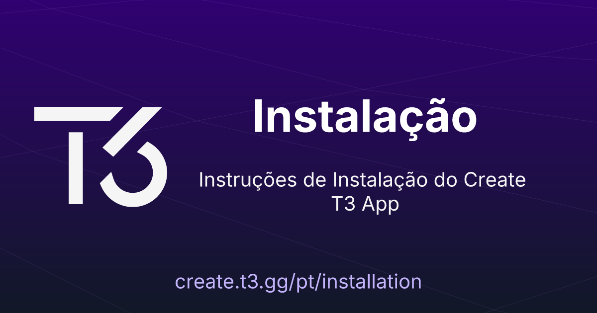 Instala o create t3 app